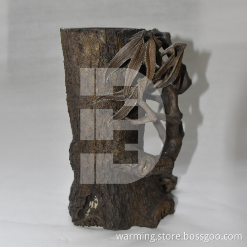 Stone carving pen container Yang Yang is proud